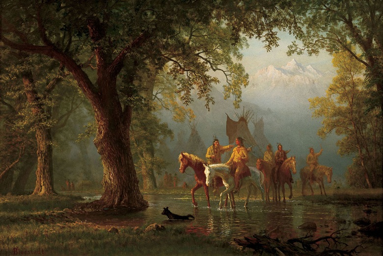 Albert_Bierstadt,_Departure_of_an_Indian_War_Party