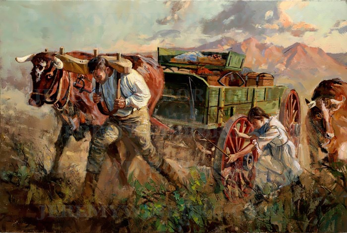 pioneer man must replace his oxen after it dies